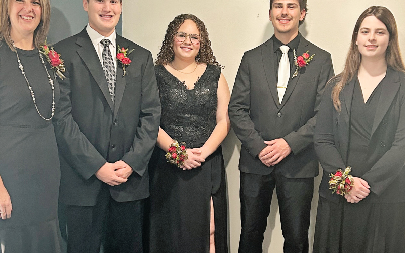 Pictured left to right are: Julie Fastncaht, Brett Miller, Taylor Braun, Blake Miller, Darcy Ormsmith. PHOTO COURTESY JULIE FASTNACHT