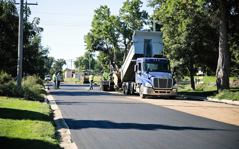Construction progress on the College Avenue project earlier this fall on September 6, 2024. TRUE DAKOTAN FILE PHOTO