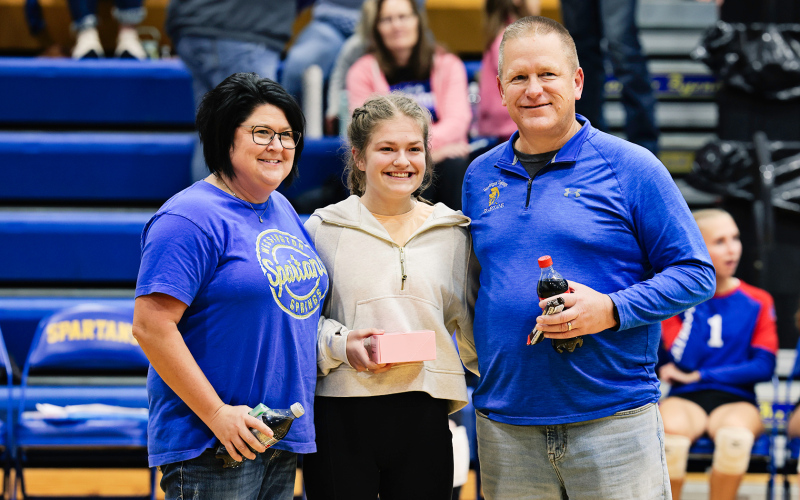 Lady Spartan volleyball player Kennedy Kolousek