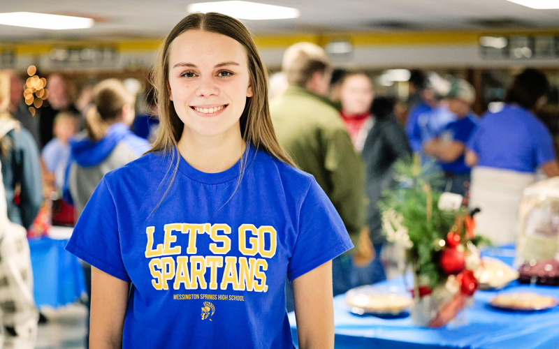 As part of her senior project, Ashlyn Weber pulled off a successful fundraiser for the Blue Bag Nutrition Program. More in upcoming editions of the True Dakotan.