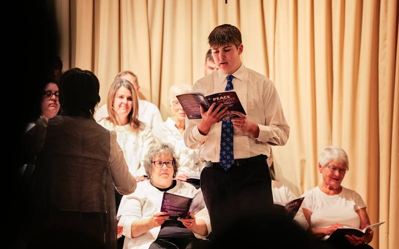 Soloist Brett Miller shared his vocal talents.