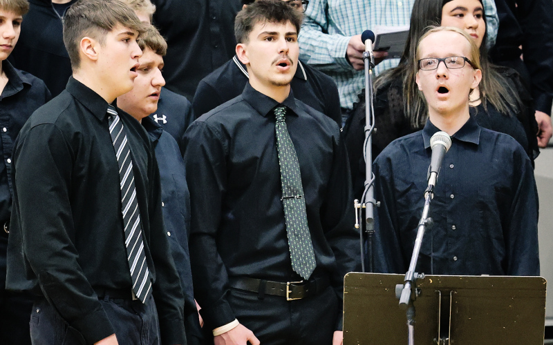 High school soloists Brett Miller, William Bruckner, Blake Miller and Zachary Kruse.