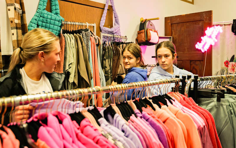 Kolousek sisters Kendall, Kennedy and Kenzie shopped ‘til they dropped at Modest Moxie Boutique during the shop local community event.