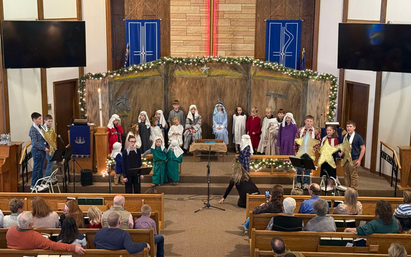 The youth Christmas program at Our Savior’s Lutheran Church delighted with music and melodies. PHOTO COURTESY SHELLY BRODKORB
