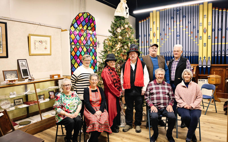 Back row left to right are Cathy Perry, Jeanie Severson, Darrell Deneke, Jerry Voorhees, Jim Scheel. Front row: Sandy Wenzel, Jean Ferguson, Mark Steichen and Delia Atkinson.