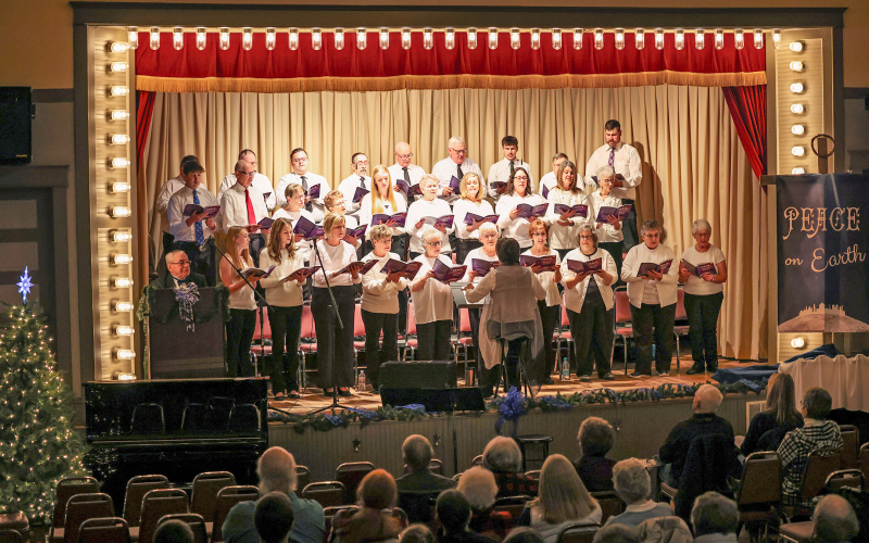 The Wessington Springs Community Choir sang in the season last weekend, December 14 and 15, 2024 with the Christmas musical, “Peace on Earth.” The event was held at the Historic 1905 Opera House.