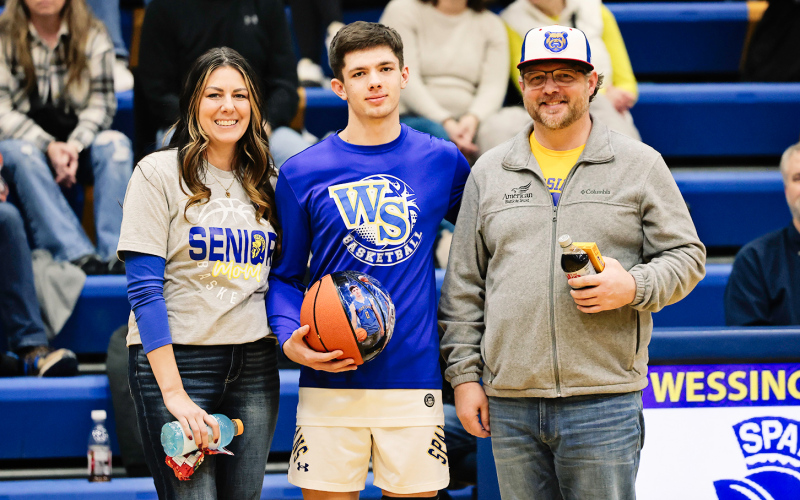 Shown with his parents is Karter Mebius.