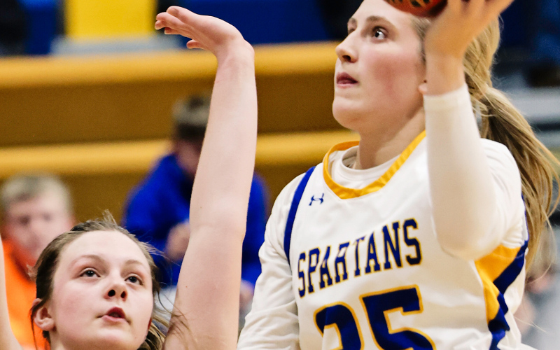 Kerstynn Heim during home basketball action vs. Sanborn Central/Woonsocket on January 30, 2025