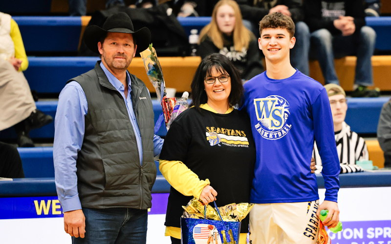 Shown with his parents is Ryder Michalek.