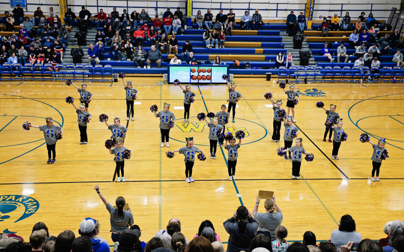 Packing plenty of spirit, the Sparklers filled the gym at Thursday’s home basketball games.