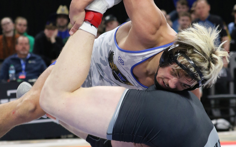 Havlik reached the championship match with a victory over Harding County’s Brenton Padden and Flandreau’s Karter Headrick by technical falls, and Kingsbury County’s Breyten Johnson with a first-period pin. PHOTO COURTESY SDPB