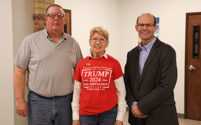 Pictured left to right are: Scott Vaske, Jerauld County GOP Committee Member, Luana Scheele, Jerauld County GOP Vice Chairman, Dr. Michael Ormsmith, Jerauld County GOP Chairman. Not pictured: Sue Mathis, Committee Member and Jeannie Franceus, Secretary/Treasurer.
