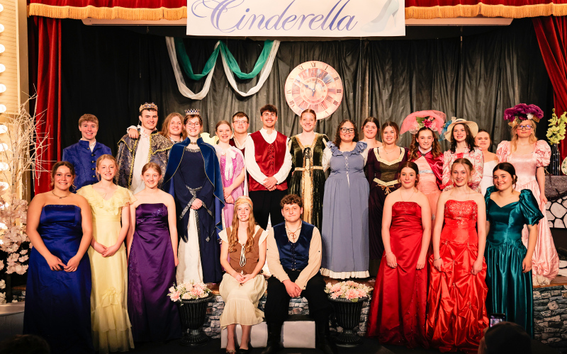 Blue “Cinderella” cast members shown