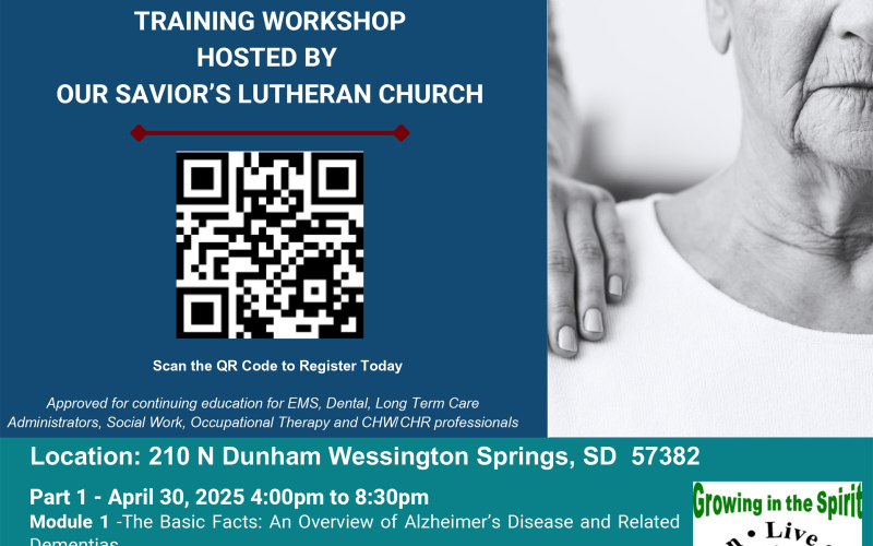 Our Saviors Lutheran Church to Host Two-Day Dementia Dialogues®