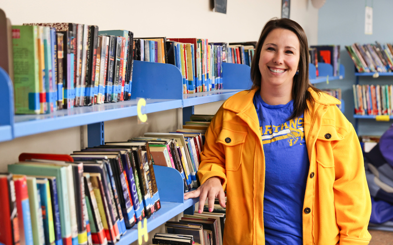 Wessington Springs Elementary School library and media aide, Deanna Hasty was named the 2025 Support Staff of the Year for the school district. KRISTI HINE / TRUE DAKOTAN