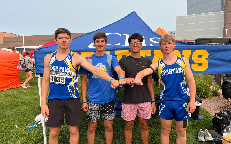 Karter Mebius, Sam Poncelow, Richard Cardona and Will Grohs ran 3:40.34 and finished 14th overall. That time was the season’s best for the boys’ mile relay.