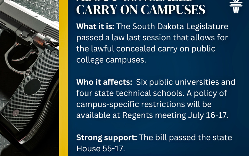 What concealed carry on campus means for South Dakota schools