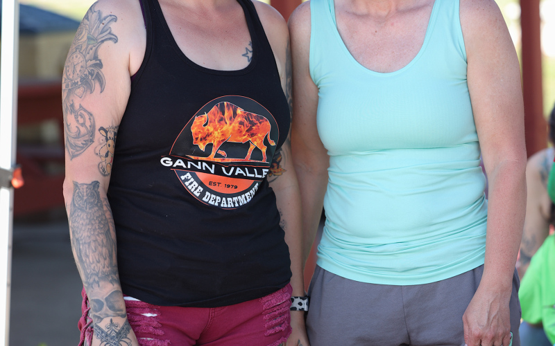 Michelle Schwiedop and Dulcy Sinkie sold Gann Valley merchandise during the event.