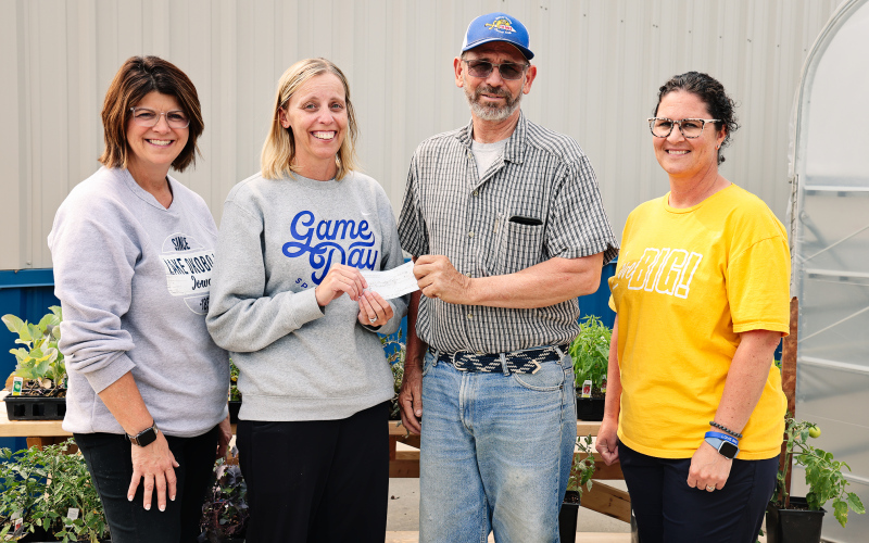 Frontier Lodge Donates to Blue Bag Program