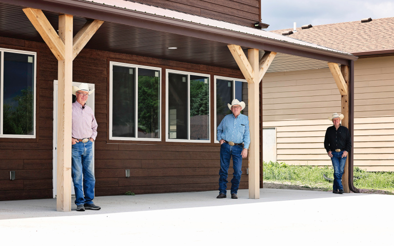 PHOTO: Earlier this month, band members of the Company Cowboys announced The Final Drive, a $15,000 matching challenge to complete the Kyle Evans Western Heritage Center. Shown left to right are: Dale Schimke, Lennis Fagerhaug and Brian Bergeleen.