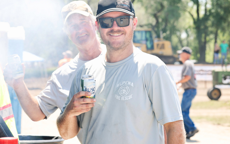Alpena Volunteer Fire Department Fire Chief Ryder Schweitzer and firefighter Jim Scheel stayed busy at the grill with a record number of concessions sold.