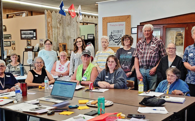The Beadle County Genealogy Group thanks Connie McLaughlin of Wessington Springs for coordinating the historical tour in Wessington Springs on June 4, 2025 . The event was attended by Beadle (3), Brown (2), Kingsbury (5), and Jerauld (5) Counties. The group is shown above at Jerauld County Pioneer Museum. SUBMITTED