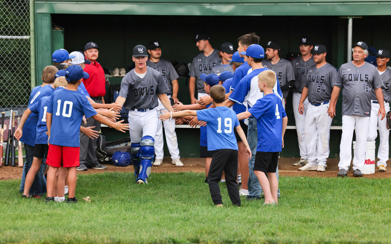 Springs little leaguers welcomed Blake Larson onto the field.