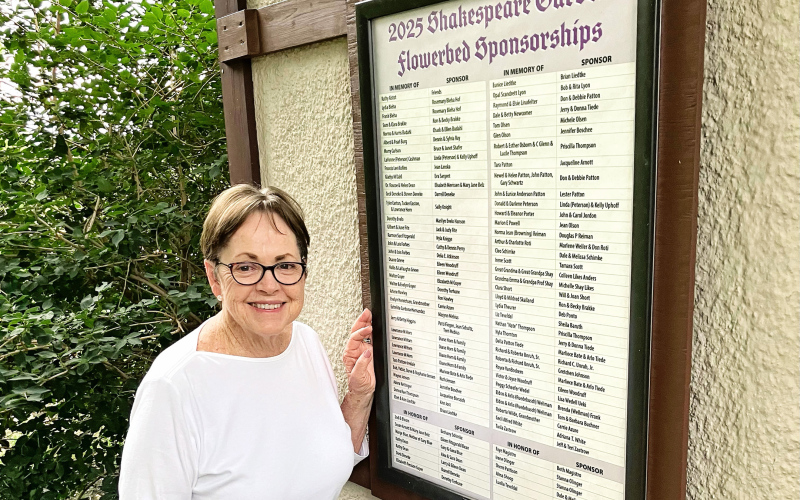 Shakespeare Garden Society Thanks Flowerbed Sponsors with New Display