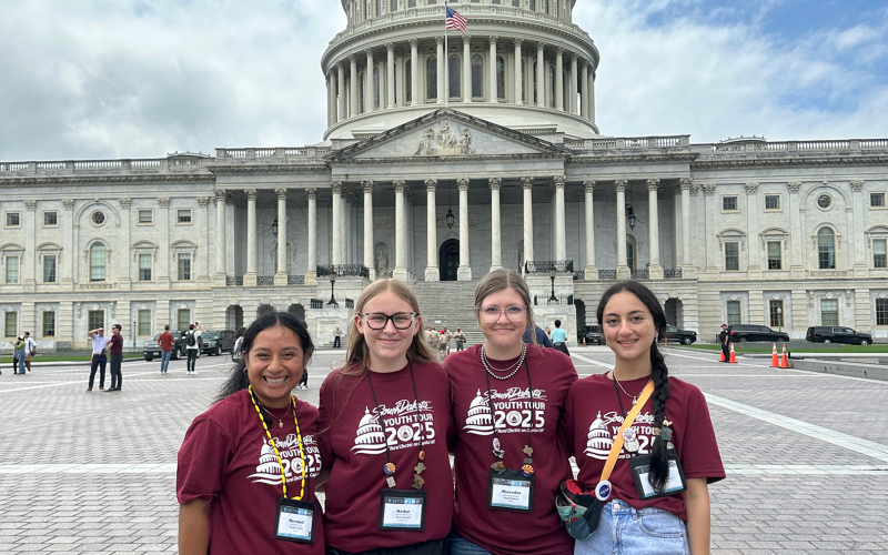 Rosie Choc, Harbor Blindauer, Mercedes Jones and Raniyah Dakam represented Central Electric at the National Rural Electric Youth Tour.