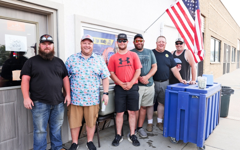 Members of the Sons of American Legion and event organizers are pictured at the community supper. Shown left to right are: Bailey Willman, Blake Willman, Lucas VanEngelenburg Eric Schroeder, Scott Vaske and Todd Meek. KRISTI HINE / TRUE DAKOTAN