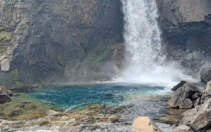 Katie Jackson and son Holden set off on an Icelandic adventure last month and traveled with a copy of their True Dakotan to the Hundafoss waterfall in South Iceland.
