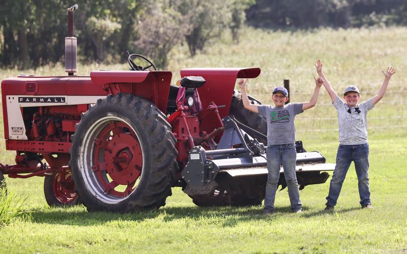 Myles Tanke and Kolt Messmer said there is always time for fun at Achievement Days.