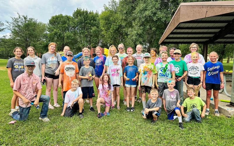 Jerauld-Buffalo 4-Hers after participating in Tenley Olinger’s Color Run.