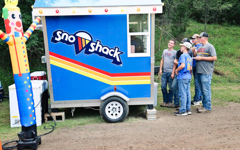 Snow cones from the “Sno Shack” were a huge hit with teens and youth.