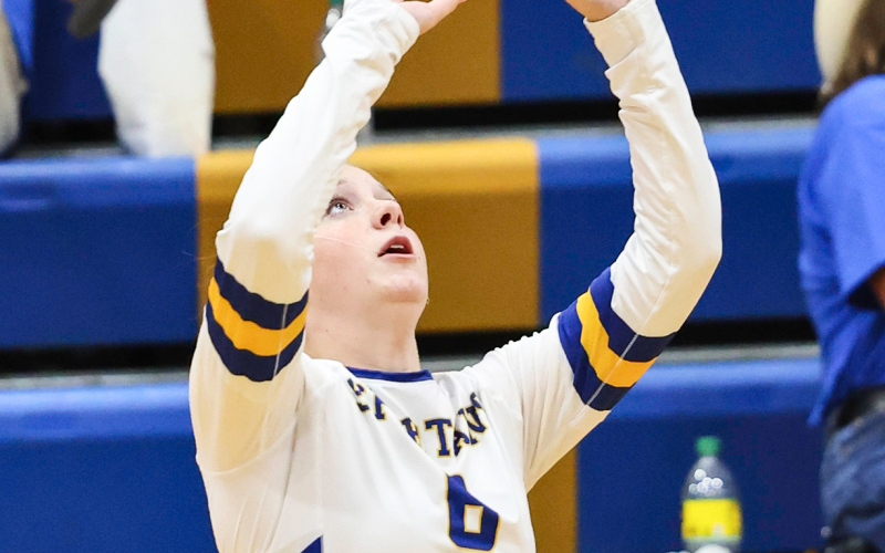 Junior Jewel McGeough and teammates won in four sets at home.