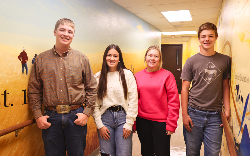 2025 4-H Homesite Team including Max Klein, Remie Roduner, Ella Fagerhaug, Kohen Mebius.