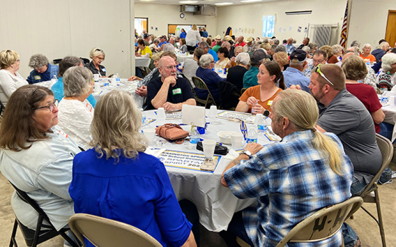 More than 200 Wessington Springs High School alumni and former teachers filled the Ag Building for a noon luncheon during the 2025 All-School Reunion on Sept. 27.