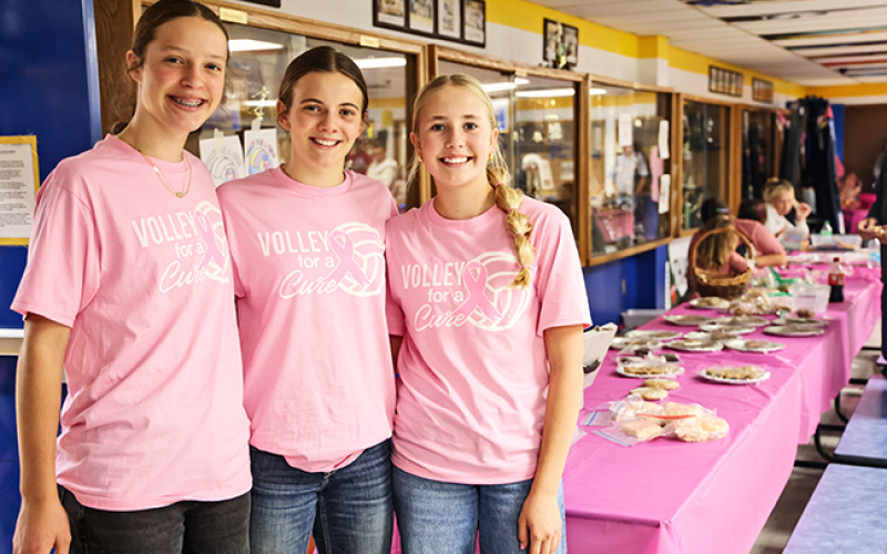 Aunnika Heumiller, Selah Havlik and Roslyn Klein helped with the bake sale.