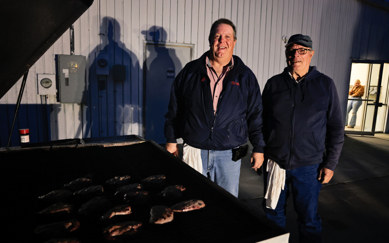 Scott Vaske and Larry Starky at the grill