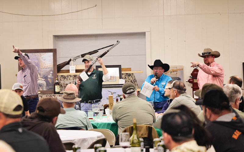 The live auction always serves as a highlight at the banquet, with a wide range of auction items up for bid.