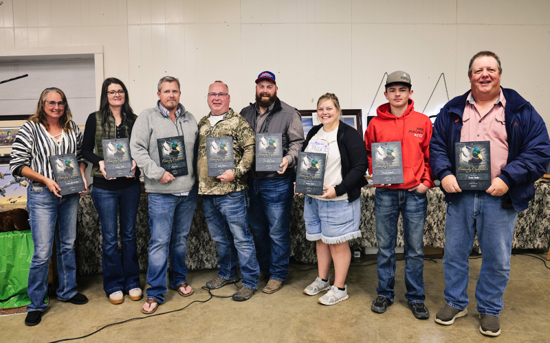 Sponsors and supporters were acknowledged including Kelli Stacy, Lacy Murphy, Sean McDannel, Jason Zacher, Jake Krohmer, Betsy Schroeder, Nolan Schaller (for Dakota Drywall) and Scott Vaske.
