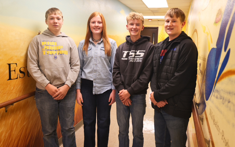2025 FFA Range Team including Hayes Christensen, Brooklyn Caffee, Tucker Thompson, Ryder Roduner.