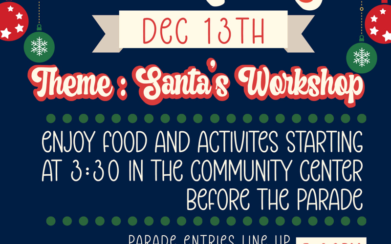 Christmas Parade of Lights Set for December 13 in Wessington