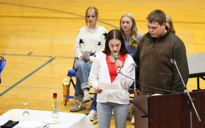 Kenzie Kolousek and Wyatt Arhart preented "The White Table."