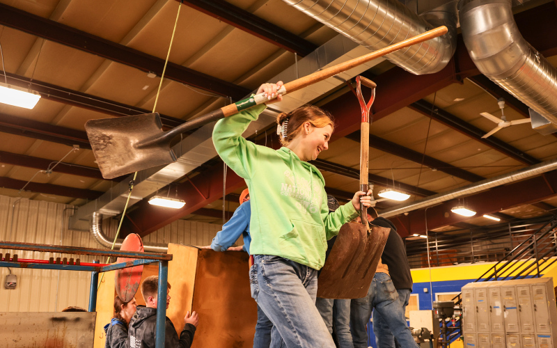 Students, administrators and teachers helped begin the move-in process at the shop on Monday, November 24, 2025.