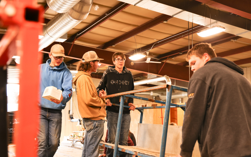 Students, administrators and teachers helped begin the move-in process at the shop on Monday, November 24, 2025.