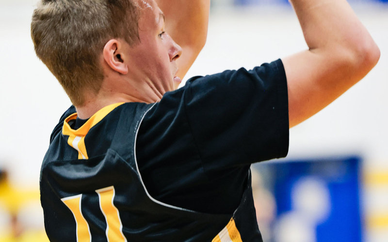 Clay Kahre puts up shots as Wolsey-Wessington battled through a busy December stretch.