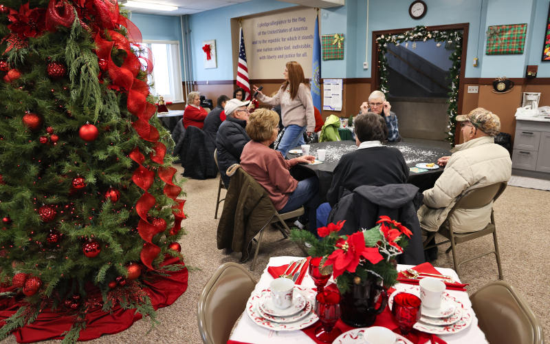 Guests snacked, visited and enjoyed the winter wonderland.
