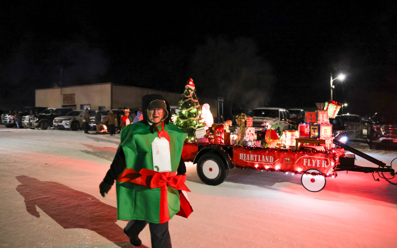 One of the festive parade floats in Wessington Saturday.