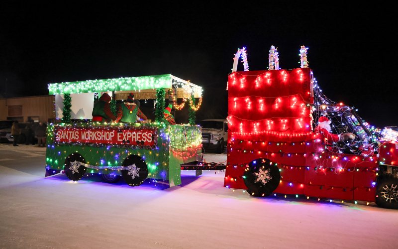 The Book Club's festive parade float in Wessington Saturday.